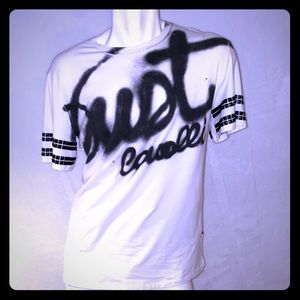 Just Cavalli | Mens Graffiti Studded Tee White XXL